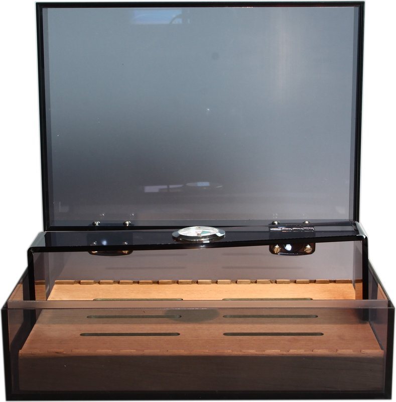Smoked Acrylic Humidor Dark Lowest price Free UK Shipping
