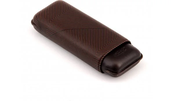 Davidoff Cigar Case XL-2 Brown Leather 'Leaf'
