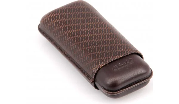 Davidoff cigar case leather R-2 brown 3