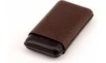 Davidoff cigar case XL-3 leather brown leaf