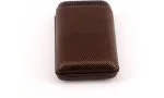 Davidoff cigar case XL-3 leather brown leaf