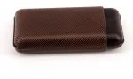 Davidoff cigar case XL-3 leather brown leaf