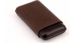 Davidoff cigar case XL-3 leather brown leaf