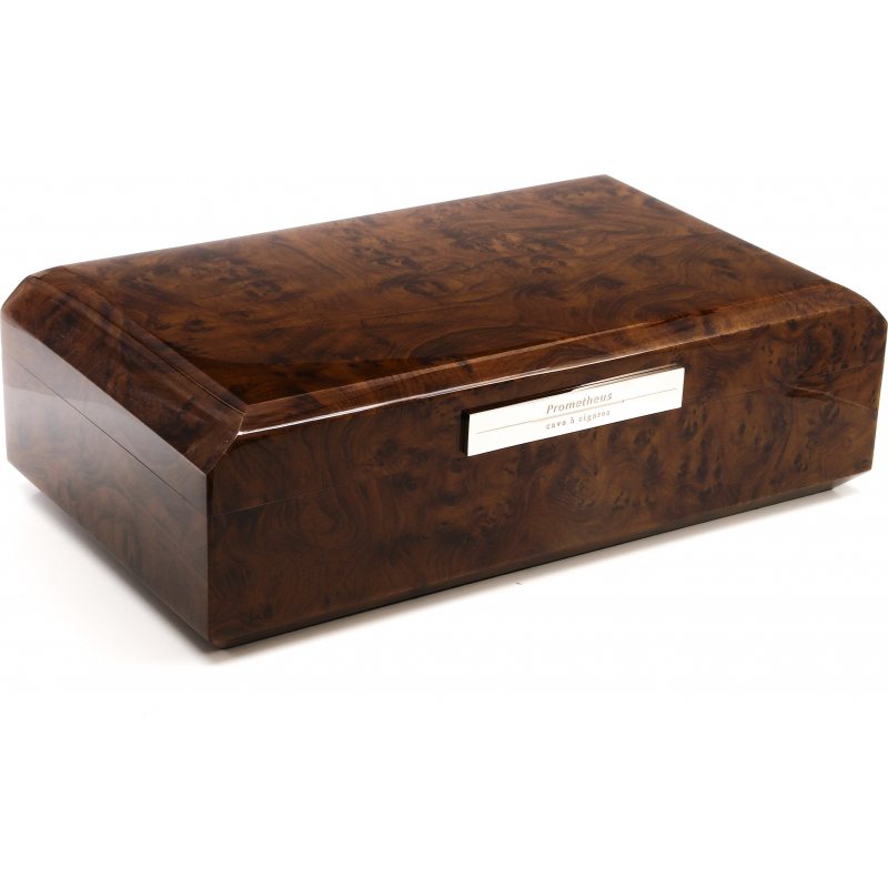 Prometheus Humidor Walnut 100 Cigars Octagon