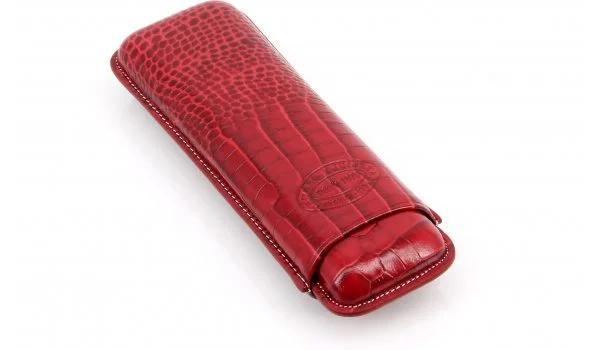Romeo y Julieta cigar case leather 2 cigars Red