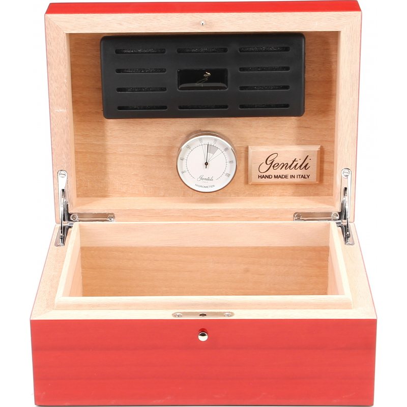 Gentili Humidor Red for 10 Cigars Free UK Shipping