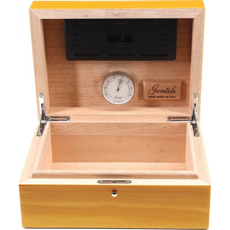 Gentili Humidor Yellow 10 Cigars Free UK Shipping