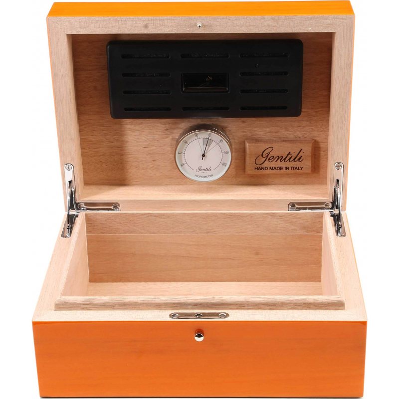 Gentili Humidor Orange 10 Cigars Free UK Shipping