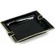 Cigar Ashtray Rectangular Gold Painted Black