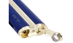 adorini Single Jet Curve Lighter Blue / Yellow Gold incl. Cigar Punch photo 2