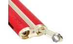 adorini Single Jet Curve Lighter Red / Satin gold incl. Cigar Punch photo 2