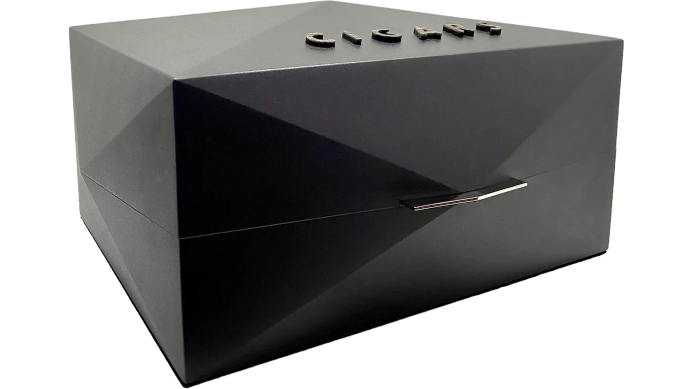 Gentili Humidor Prisma "Cigars" Black Free UK Shipping