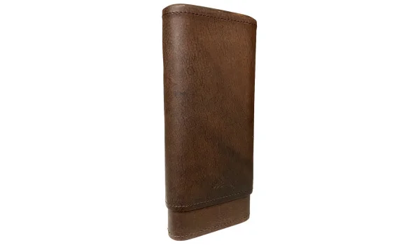 Big Ben Cigar Case for 5 Double Coronas Dark Brown