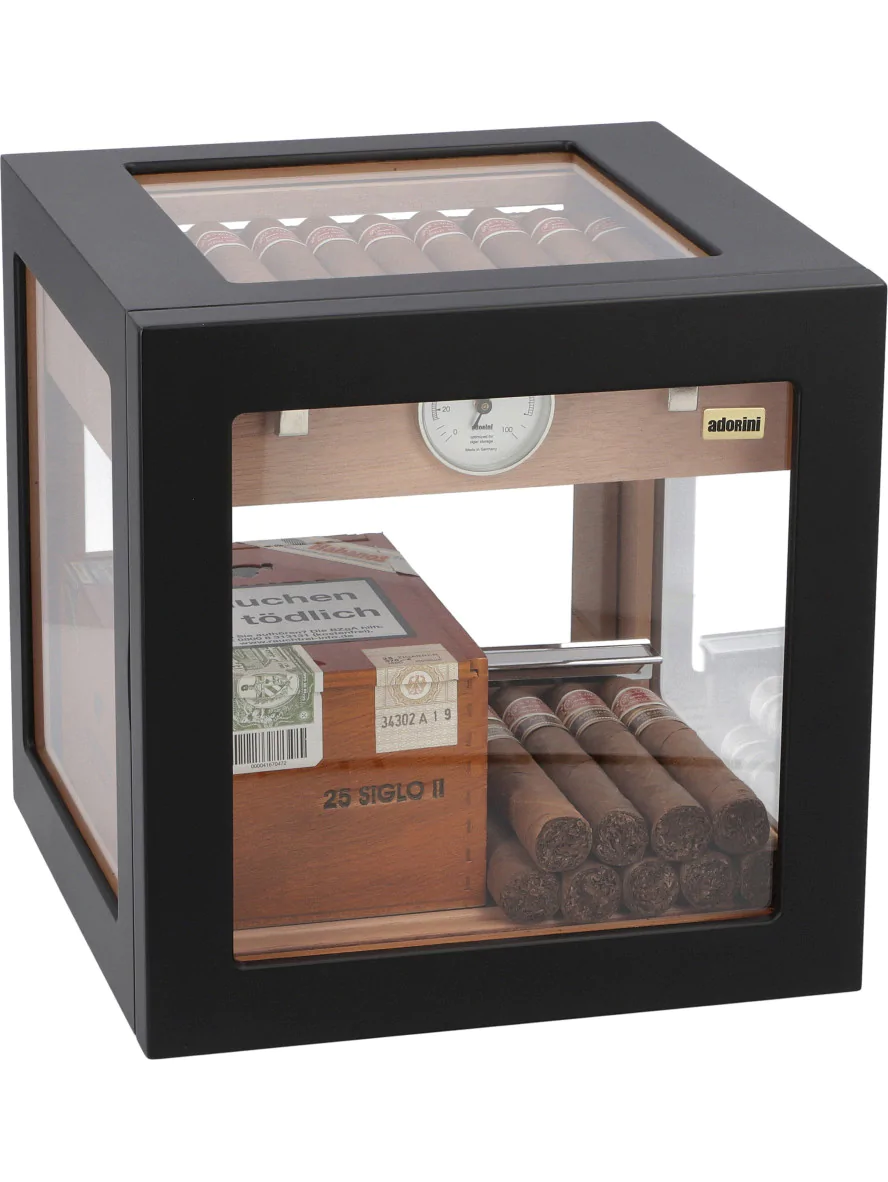 adorini Cube Deluxe Humidor Black Free UK Shipping