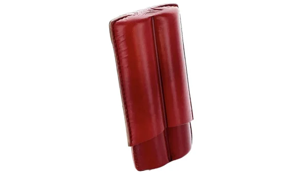 Lubinski Cigar Case Leather 2 Robusto red