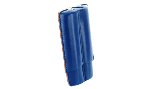 Lubinski Cigar Case Leather 2 Robusto blue