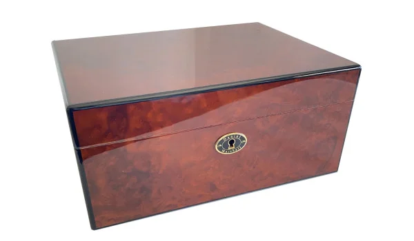 Daniel Marshall Burl Humidor Golden Brown 100 Cigars photo 3