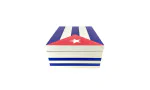 Cigar Humidor White with Cuban Flag 50-75 Cigars photo 3