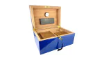 Cigar Humidor Blue with Cuban Flag 100 Cigars photo 5