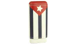 adorini cigar case real leather 2-3 cigars cuban flag photo 10