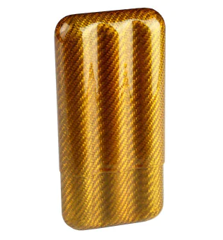 Adorini Carbon Fiber Cigar Case gold for 3 Cigars photo 3