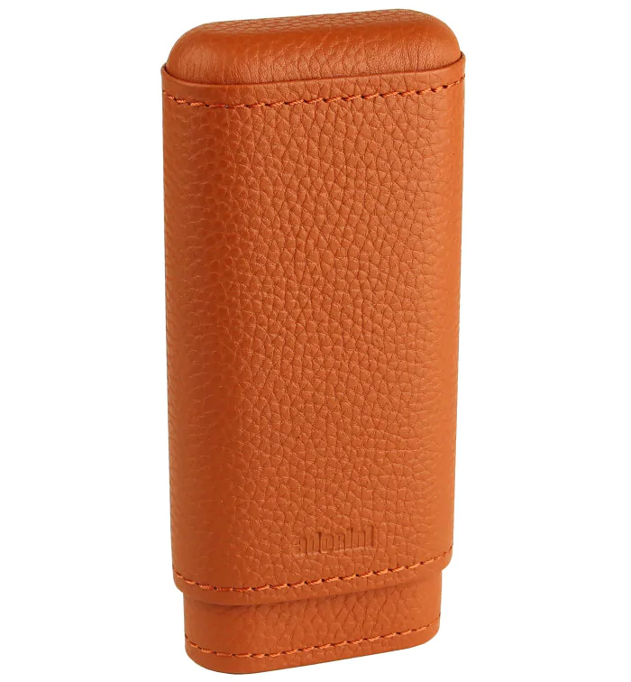 adorini cigar case real leather 2-3 cigars Crocus Orange