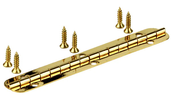 Small piano hinge gold 80mm photo 4