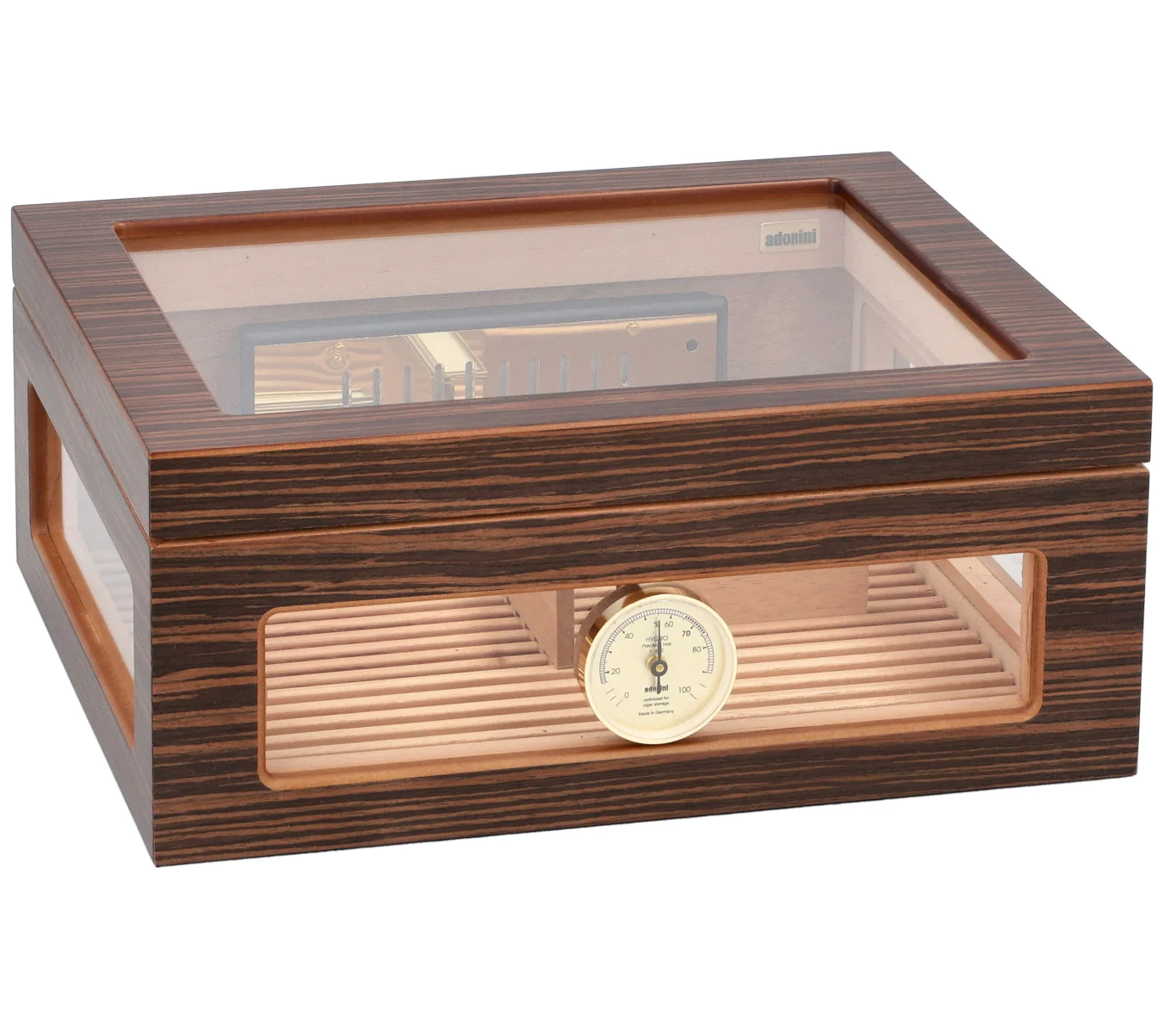 adorini Treviso Deluxe Glass Top Humidor Free UK Shipping