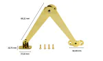 Scissor hinge gold big photo 6
