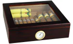 BigSmoke Humidor Set brown with glas lid