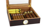 BigSmoke Humidor Set brown with glas lid photo 5