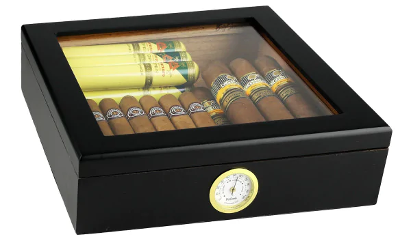 BigSmoke Humidor black with glas lid photo 9