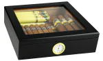 BigSmoke Humidor black with glas lid photo 9