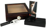 BigSmoke Humidor Set brown with glas lid photo 7