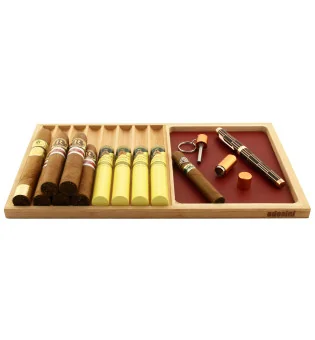 adorini Cigar Service Tray Red Inlay