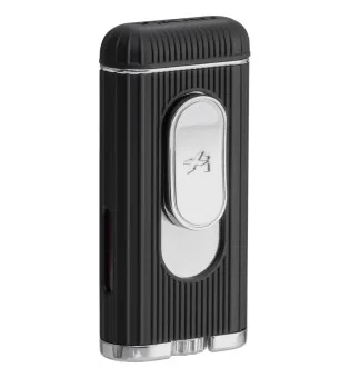 Xikar Lighter Hedron Jet Black Silver XKHD-1001