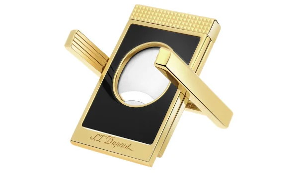 S.T. Dupont Double Blade Cutter with Cigar Stand Black Gold 003393