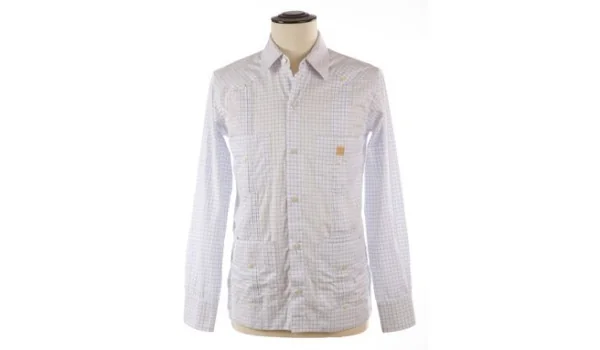 Cohiba Atmosphere Guayabera Men's shirt XL white blue