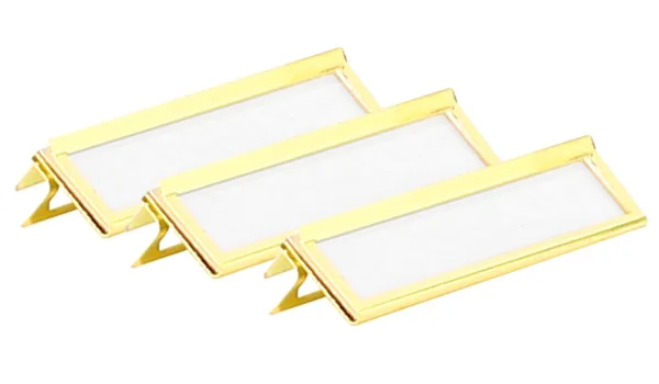 adorini Label Clips Metal gold pack of 3