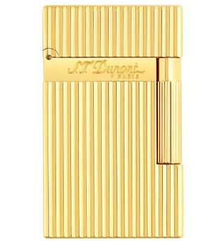 S.T. Dupont Ligne 2 Lighter Vertical Ridges Yellow Gold