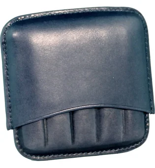 Angelo cigar case 5 leather blue grey