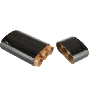 Siglo wooden case ebony Corona for 3 cigars