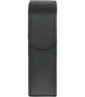 adorini pocket leather cigar case 2 cigars black, black yarn