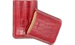 Jemar Leather Triple Cigar Case Coco Red 464/3 photo 2
