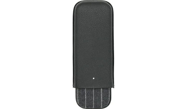 Dunhill Cigar Case Highland Black and Grey Chalk Stripe