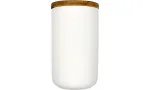 White porcelain cigar jar with wooden top photo 4