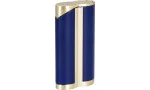 adorini Single Jet Curve Lighter Blue / Yellow Gold incl. Cigar Punch photo 6