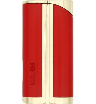 adorini Single Jet Curve Lighter Red / Satin gold incl. Cigar Punch