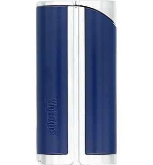 adorini Single Jet Curve Lighter Blue / Satin Silver incl. Cigar Punch