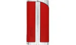adorini Single Jet Curve Lighter Red / Satin Silver incl. Cigar Punch photo 5